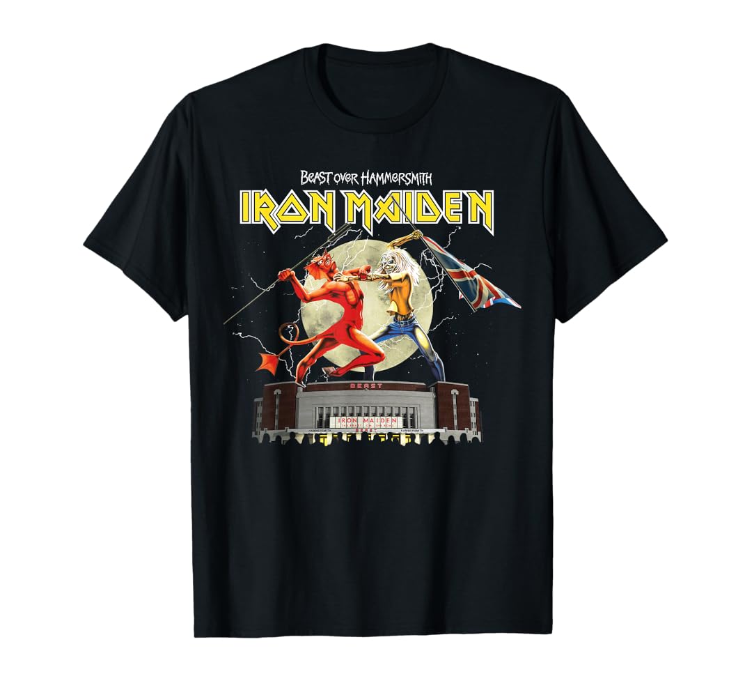 a maiden devil Tシャツ Amazon.com: Iron Maiden - Eddie & The Devil T-Shirt
